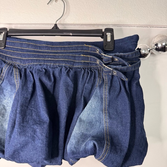 Edikted Double Belted Denim Bubble Skort NEW - Picture 5 of 7